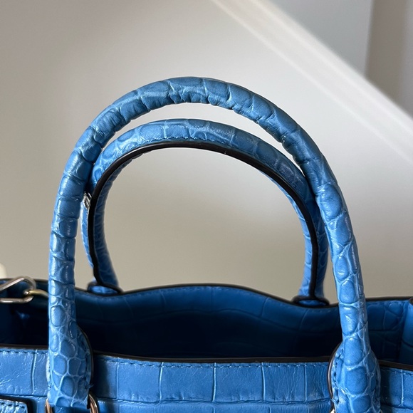Michael Kors Croc Embossed bag blue leather - Picture 4 of 12